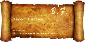 Baron Fatima névjegykártya